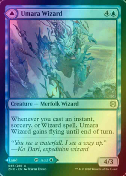 Umara Wizard // Umara Skyfalls [86] [Zendikar Rising] [Foil]