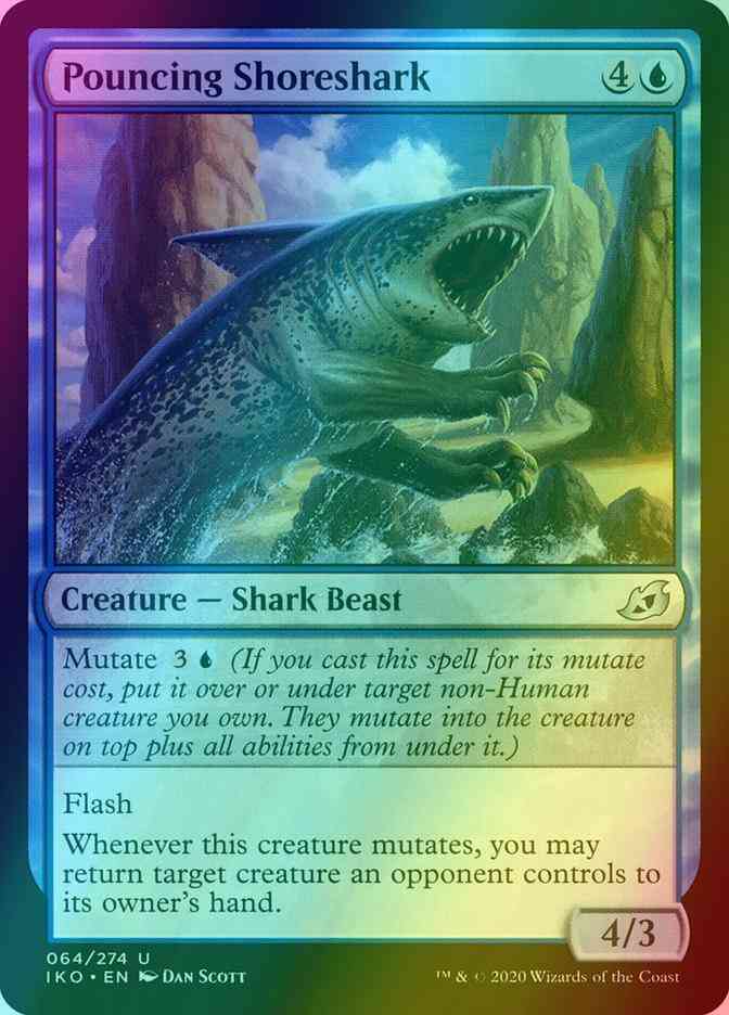 Pouncing Shoreshark [64] [Ikoria: Lair of Behemoths] [Foil]