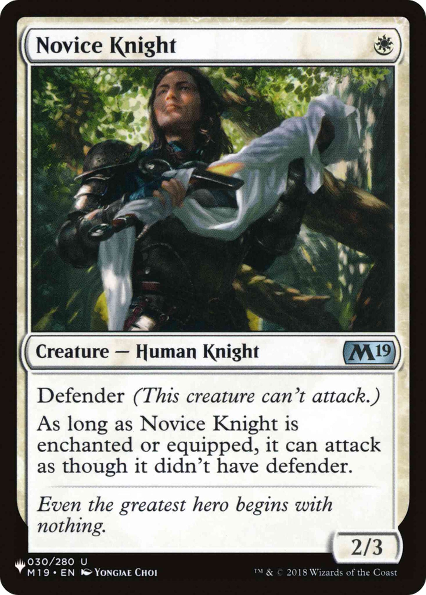 Novice Knight [M19-30] [The List] [Non-Foil]