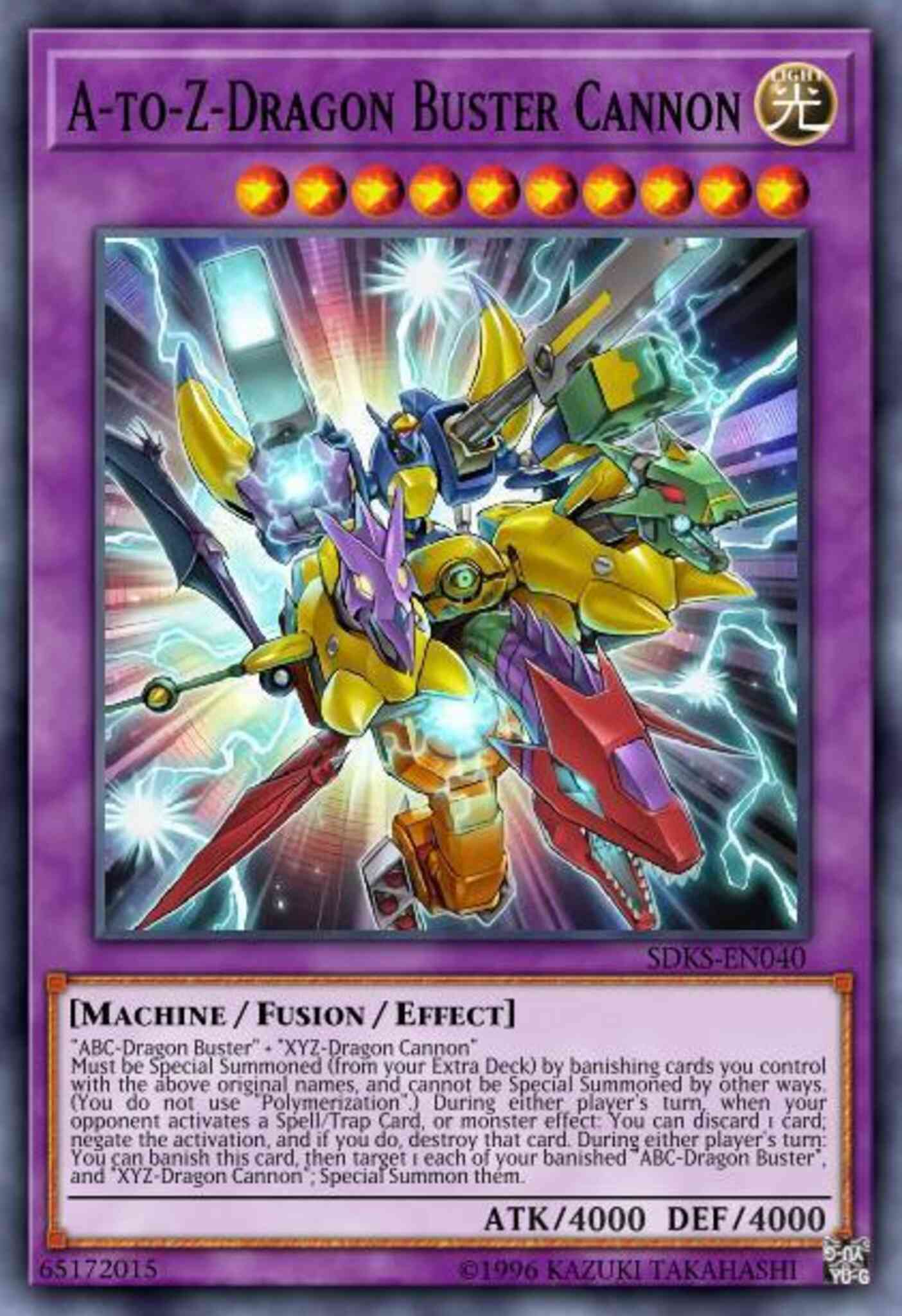 A-to-Z-Dragon Buster Cannon - SDKS-EN040 - Ultra Rare - 1st Edition