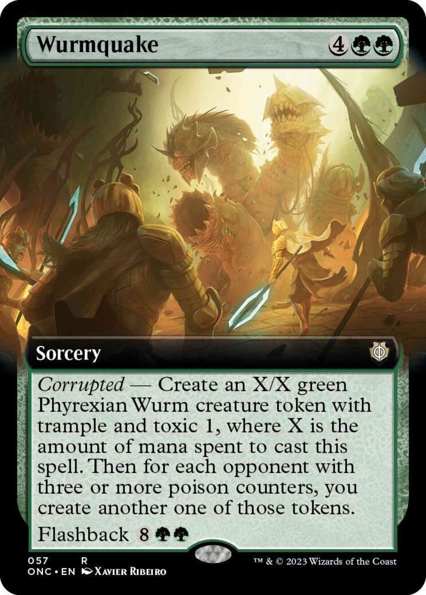 Wurmquake [57] [Extended Art] [Phyrexia: All Will Be One: Commander] [Non-Foil]