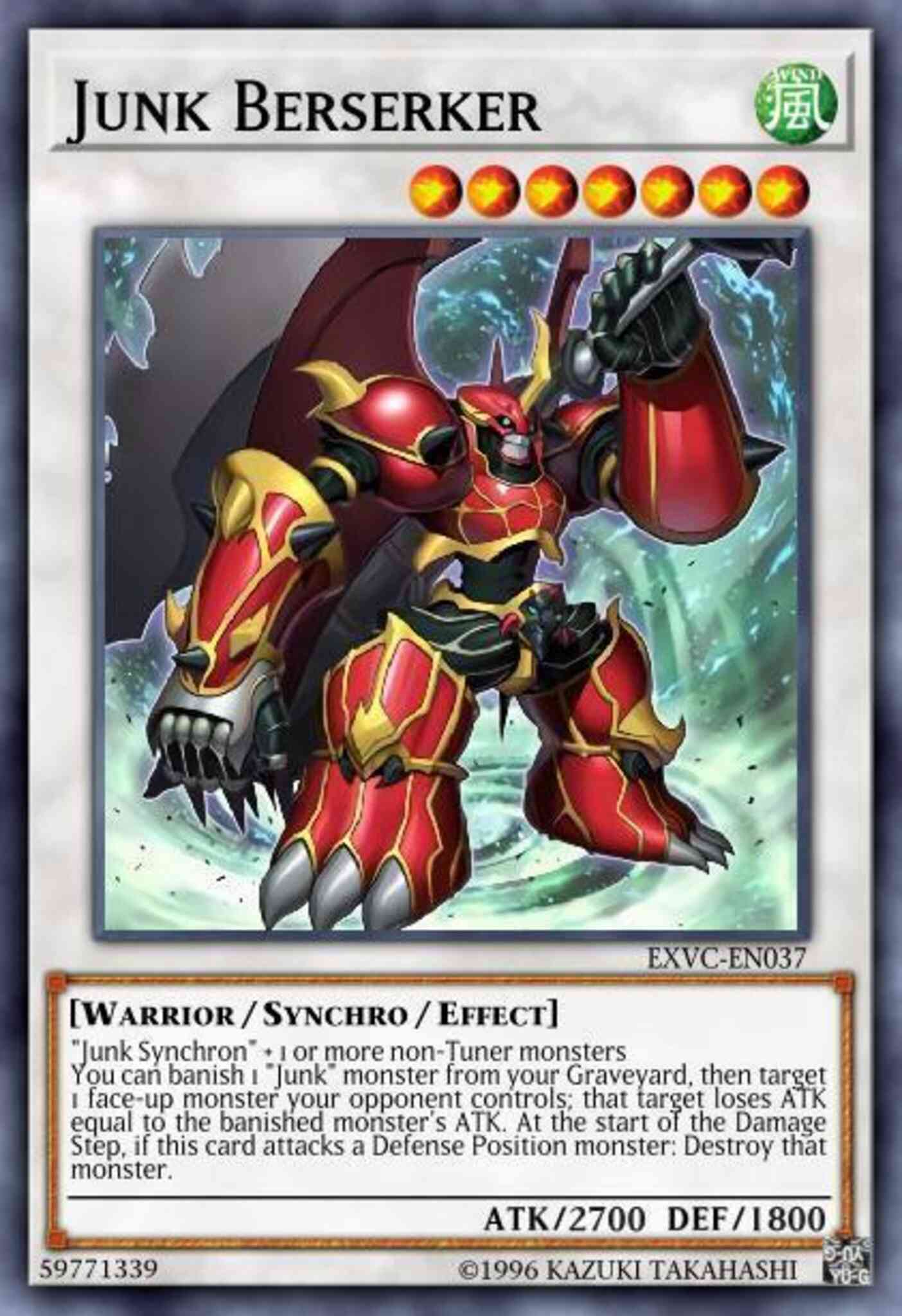 Junk Berserker - EXVC-EN037 - Ultra Rare - 1st Edition