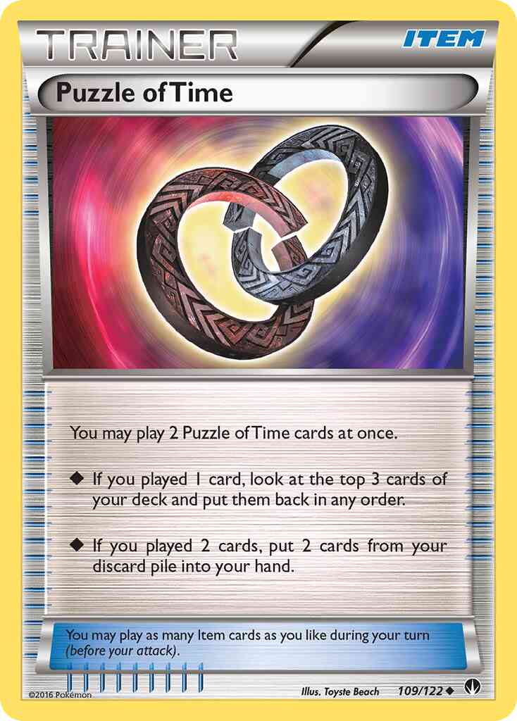 Puzzle of Time - 109/122 - Uncommon [xy9-109] [Reverse Holo]
