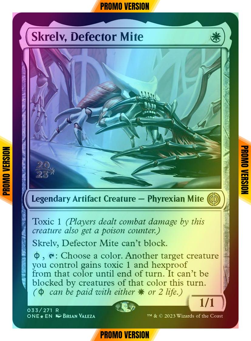 Skrelv, Defector Mite [33s] [Prerelease] [Phyrexia: All Will Be One: Promos] [Foil]
