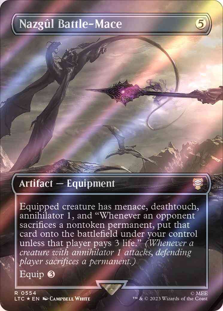 Nazgûl Battle-Mace [554] [Borderless] [The Lord of the Rings: Tales of Middle-earth: Commander] [Surge Foil]
