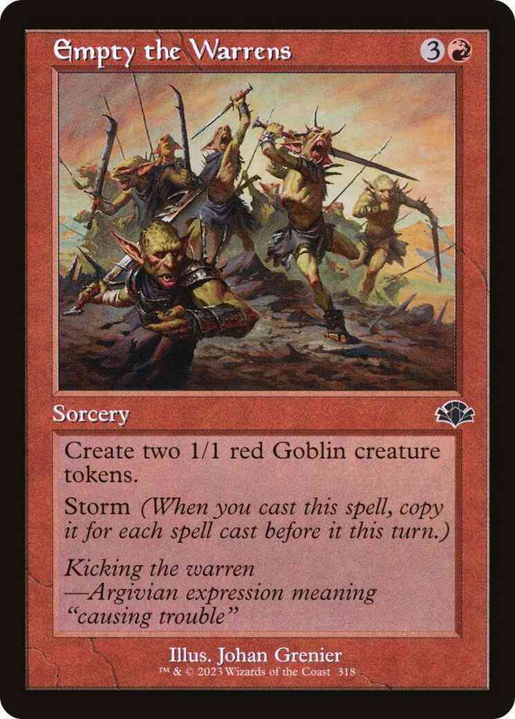 Empty the Warrens [318] [Retro Frame] [Dominaria Remastered] [Non-Foil]