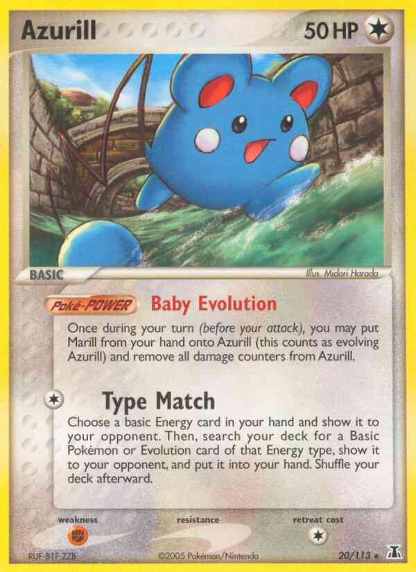 Azurill - 20/113 - Rare [ex11-20] [Reverse Holo]