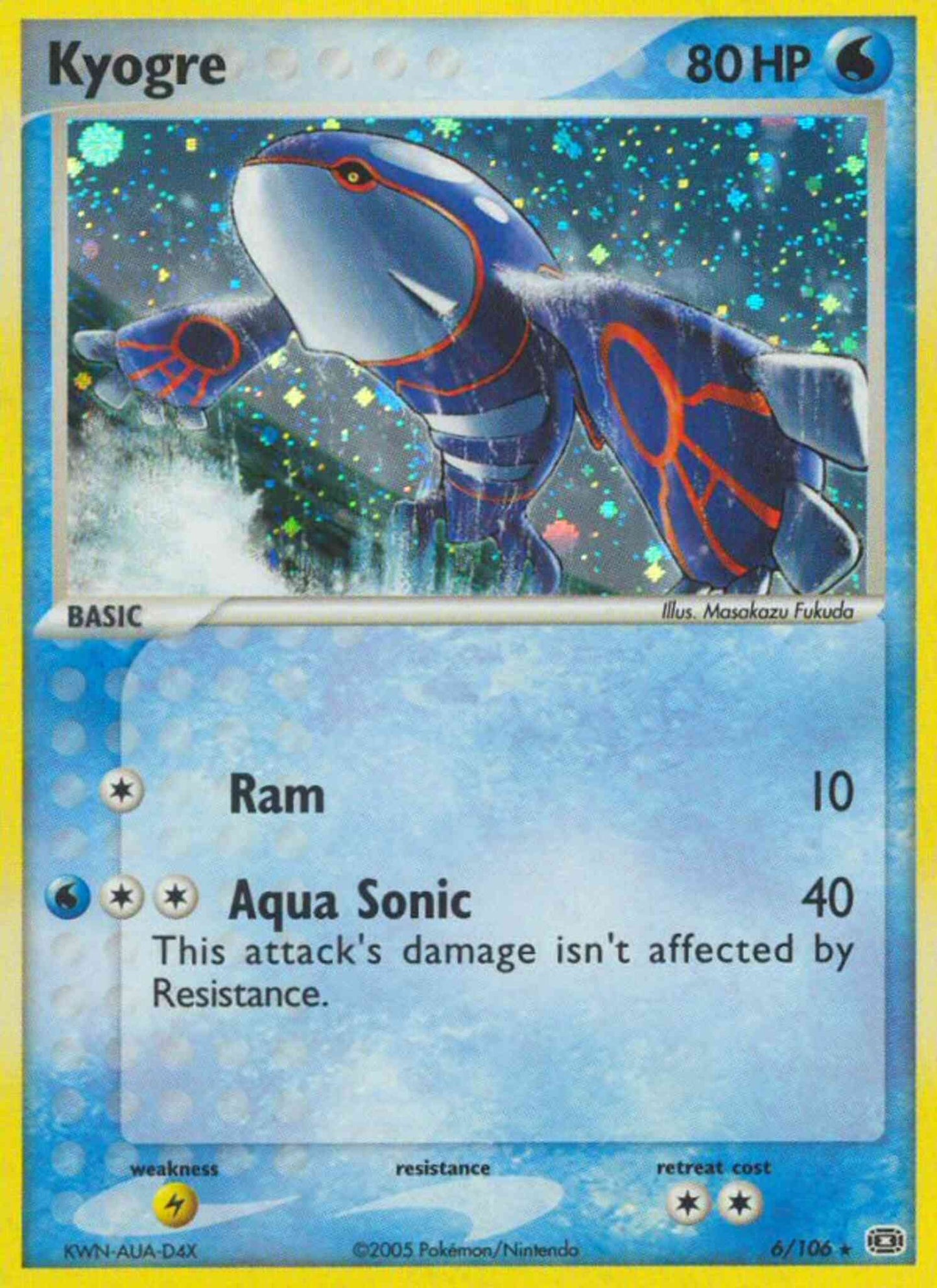 Kyogre - 6/106 - Rare Holo [ex9-6] [Holo]
