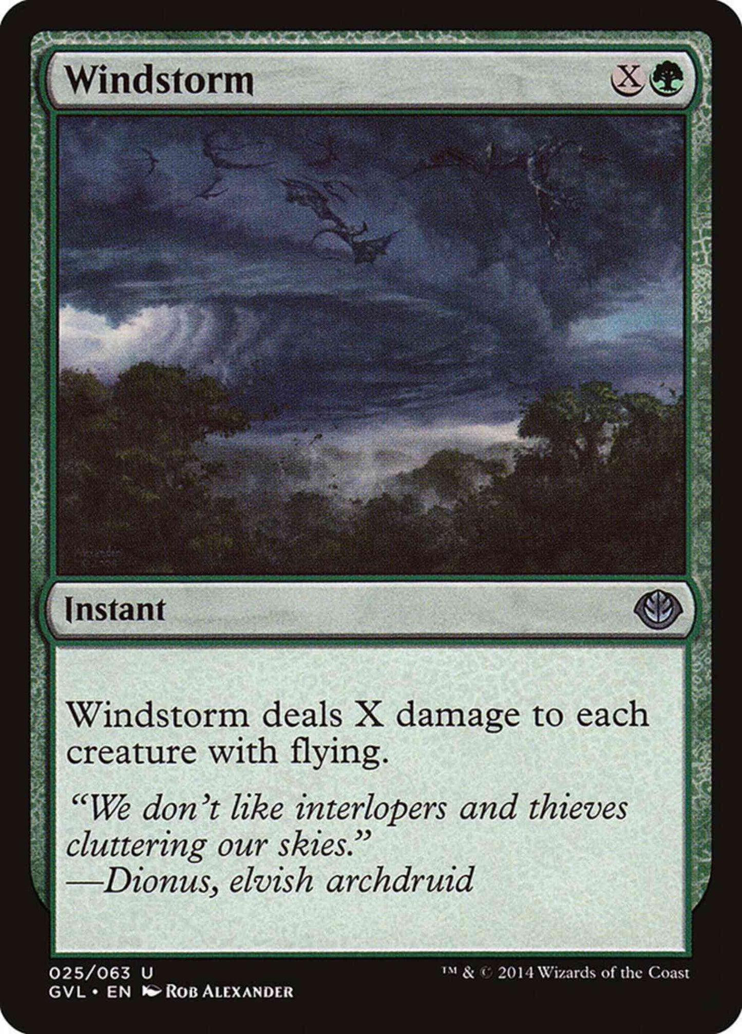 Windstorm [25] [Duel Decks Anthology: Garruk vs. Liliana] [Non-Foil]