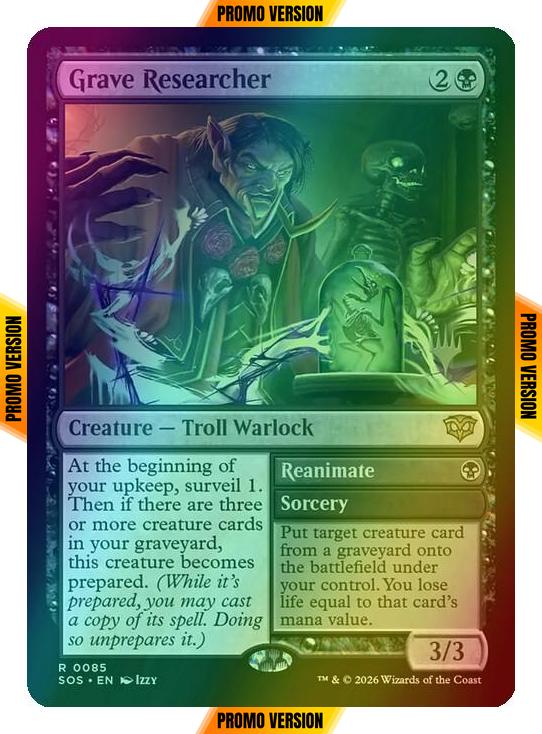 Grave Researcher [85p] [Promo Pack] [Secrets of Strixhaven Promos] [Foil]