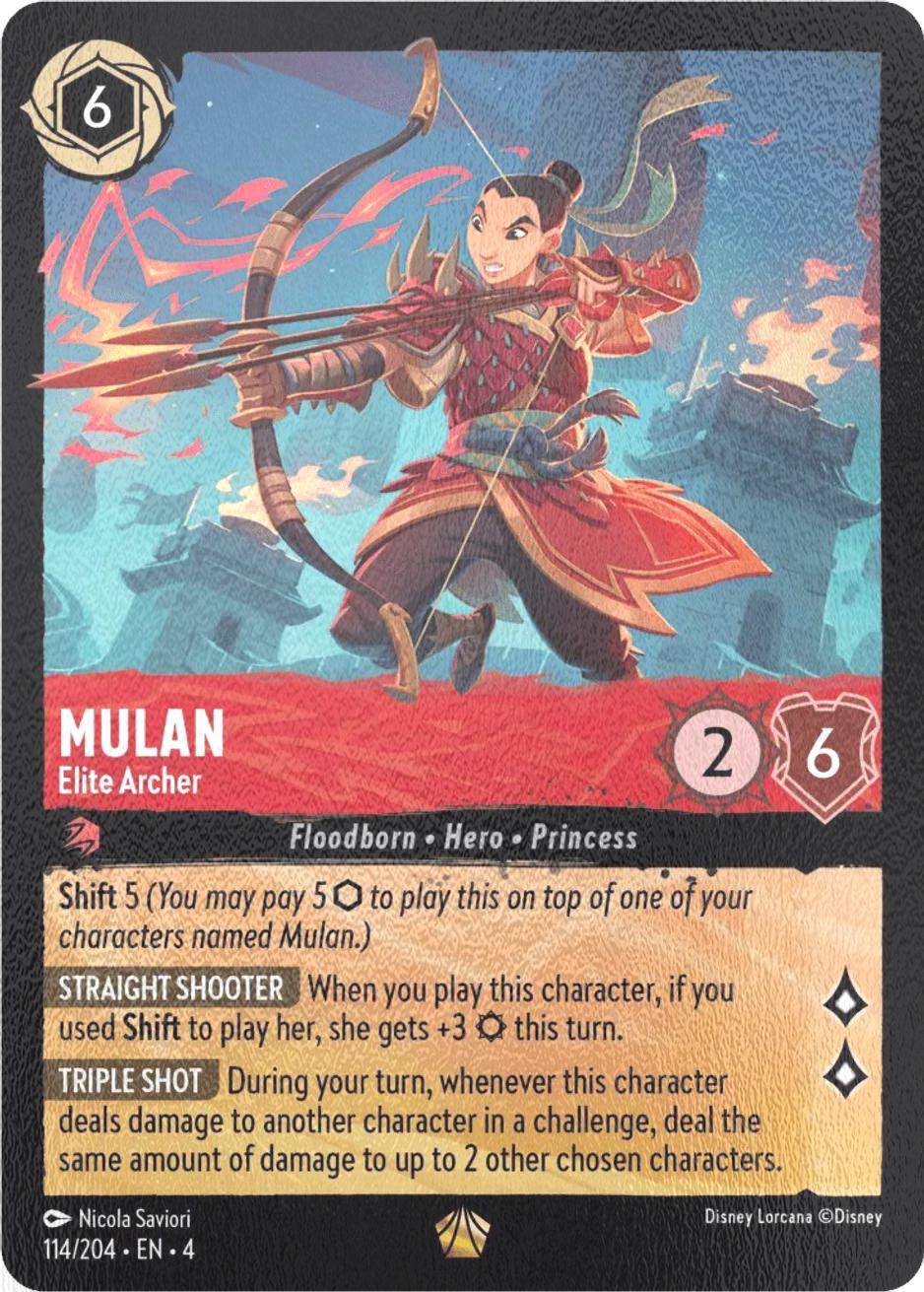 Mulan - Elite Archer - 114/204 [Ursula's Return] [Cold Foil]