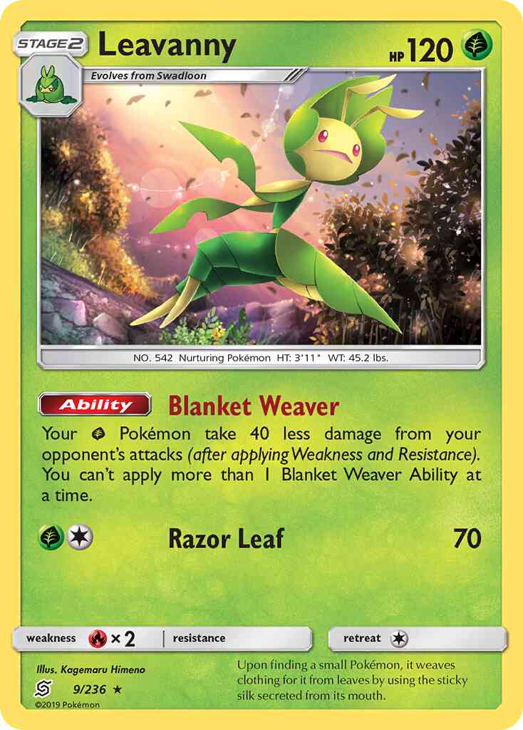 Leavanny - 9/236 - Rare [sm11-9] [Non-Holo]