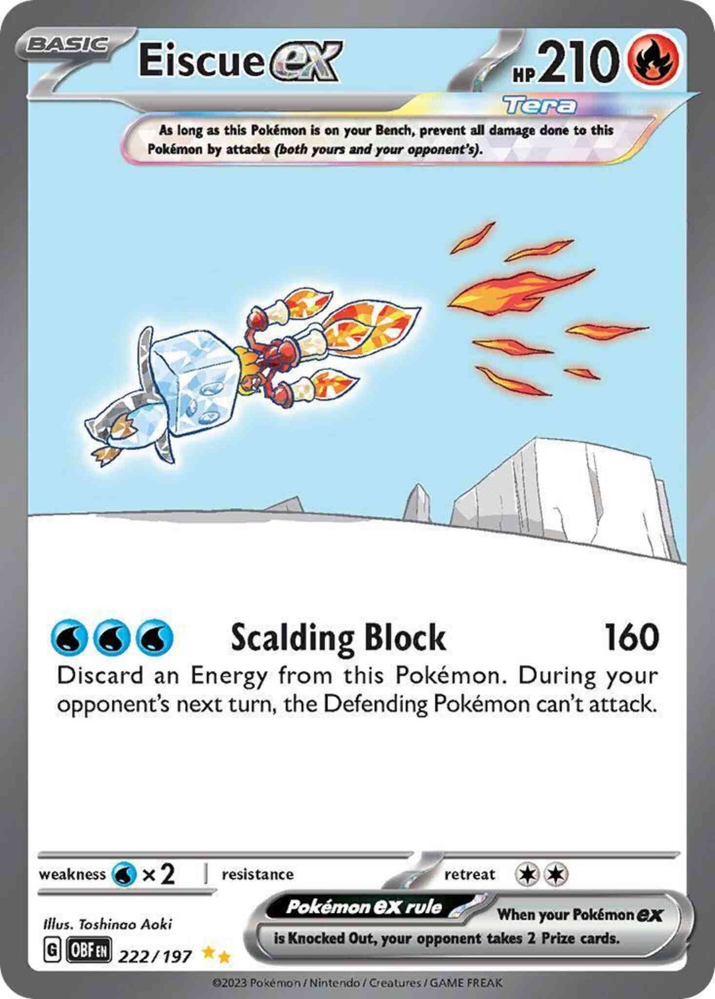 Eiscue ex - 222/197 - Special Illustration Rare [sv03-222] [Ultra]