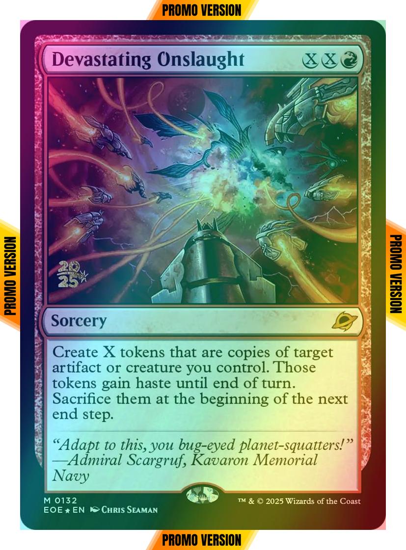Devastating Onslaught [132s] [Prerelease] [Edge of Eternities: Promos] [Foil]