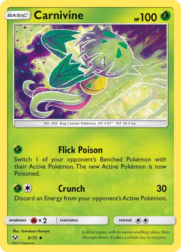 Carnivine - 6/73 - Uncommon [sm35-6] [Reverse Holo]