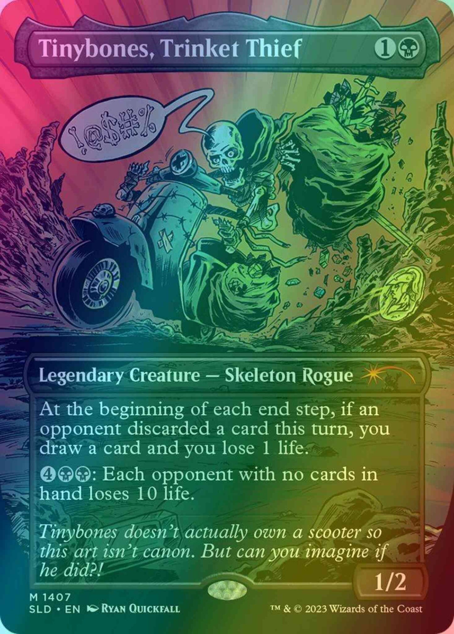 Tinybones, Trinket Thief [1407] [Borderless] [Bad to the Bones] [Secret Lair Drop] [Foil]