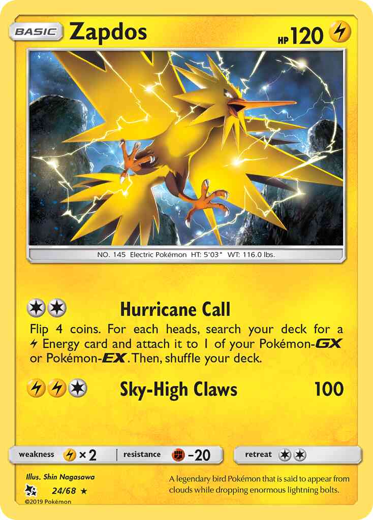 Zapdos - 24/68 - Rare Holo [sm115-24] [Holo]