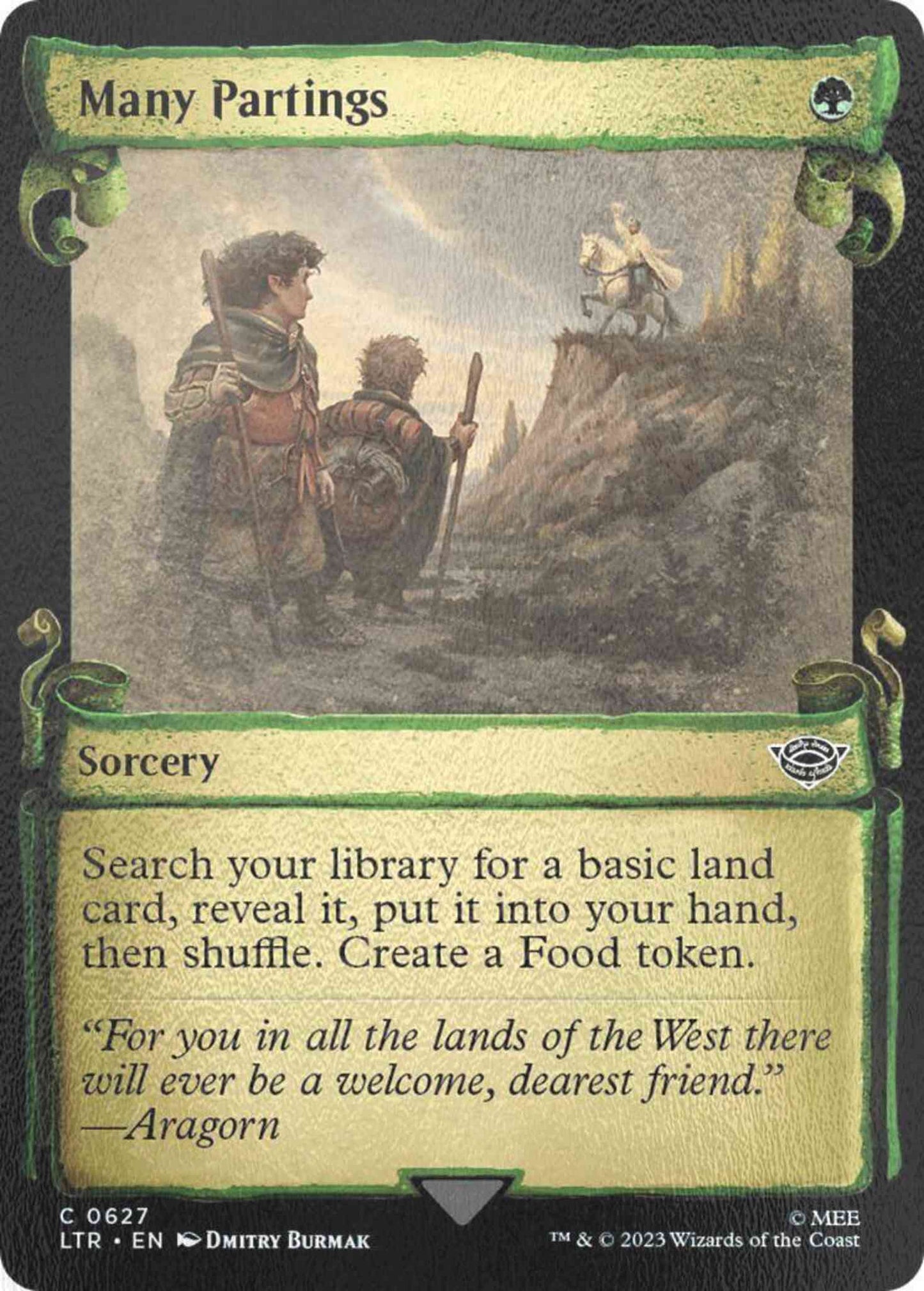 Many Partings [627] [Scrolls Showcase] [The Lord of the Rings: Tales of Middle-earth] [Silver Foil]