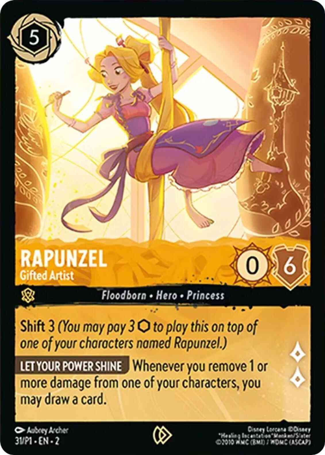 Rapunzel - Gifted Artist - 31/P1 [Disney Lorcana Promo Cards] [Cold Foil]