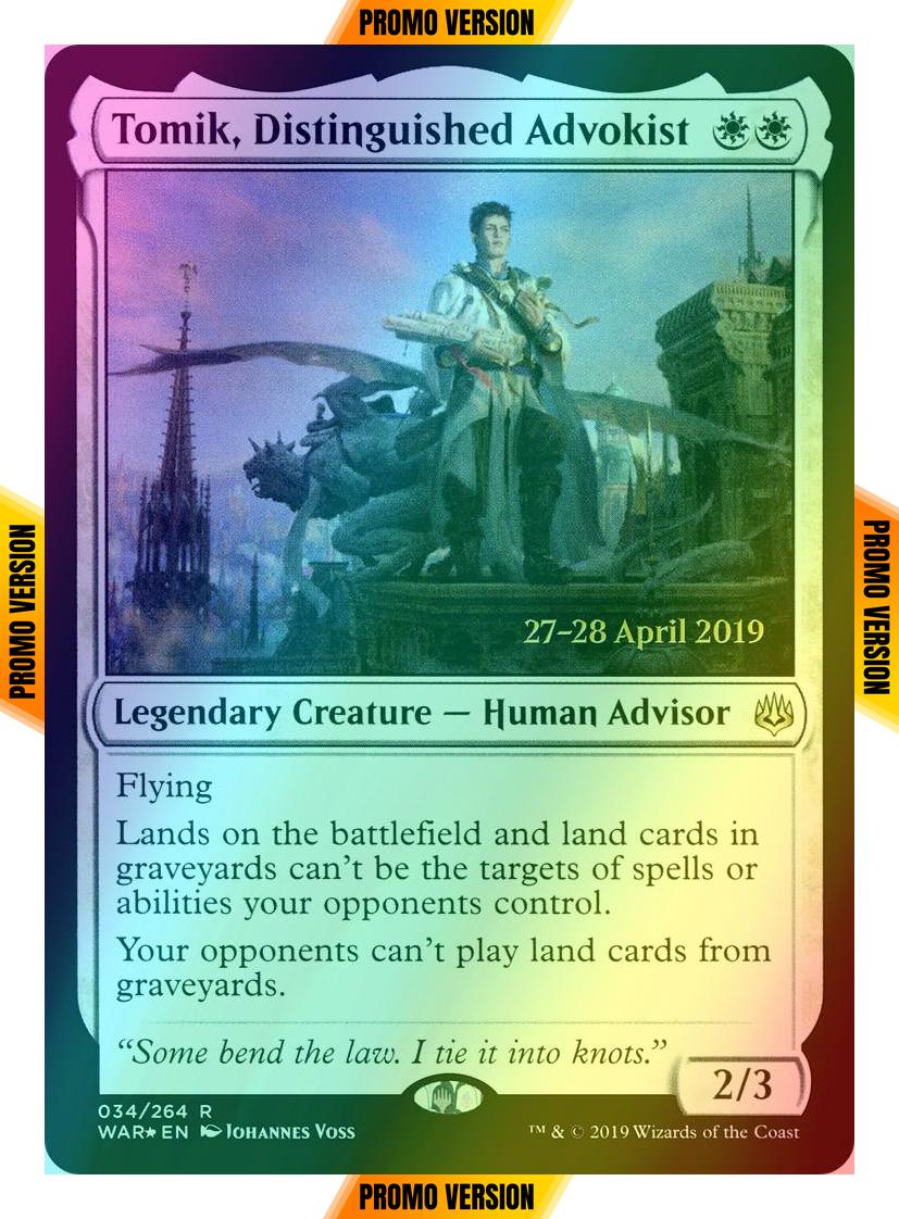 Tomik, Distinguished Advokist [34s] [War of the Spark Promos] [Foil]