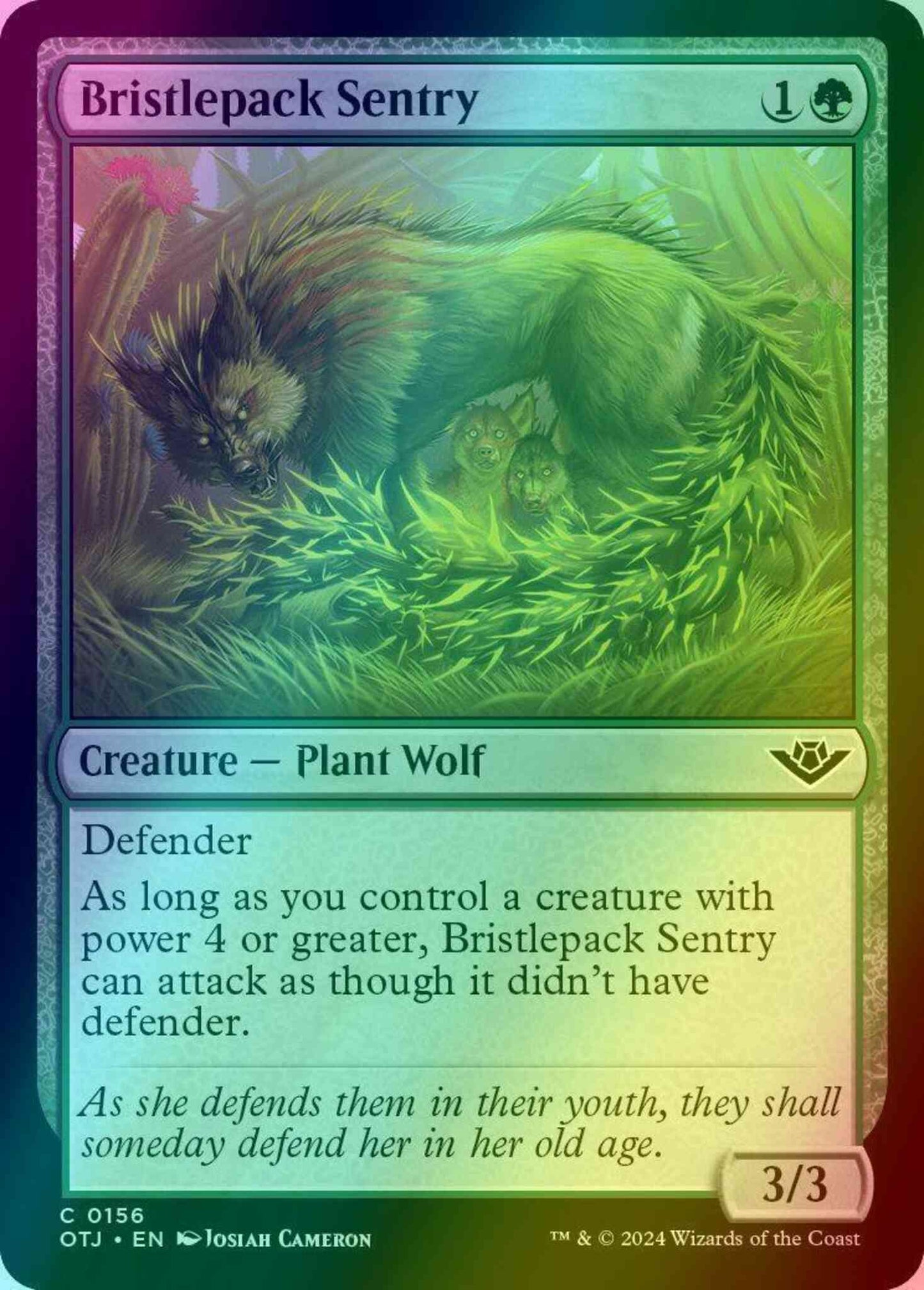 Bristlepack Sentry [156] [Outlaws of Thunder Junction] [Foil]