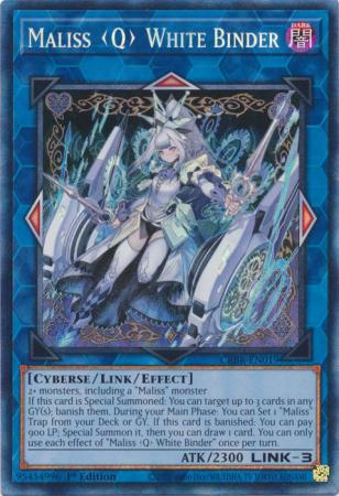 Maliss <Q> White Binder - CRBR-EN019 - Collector's Rare - 1st Edition
