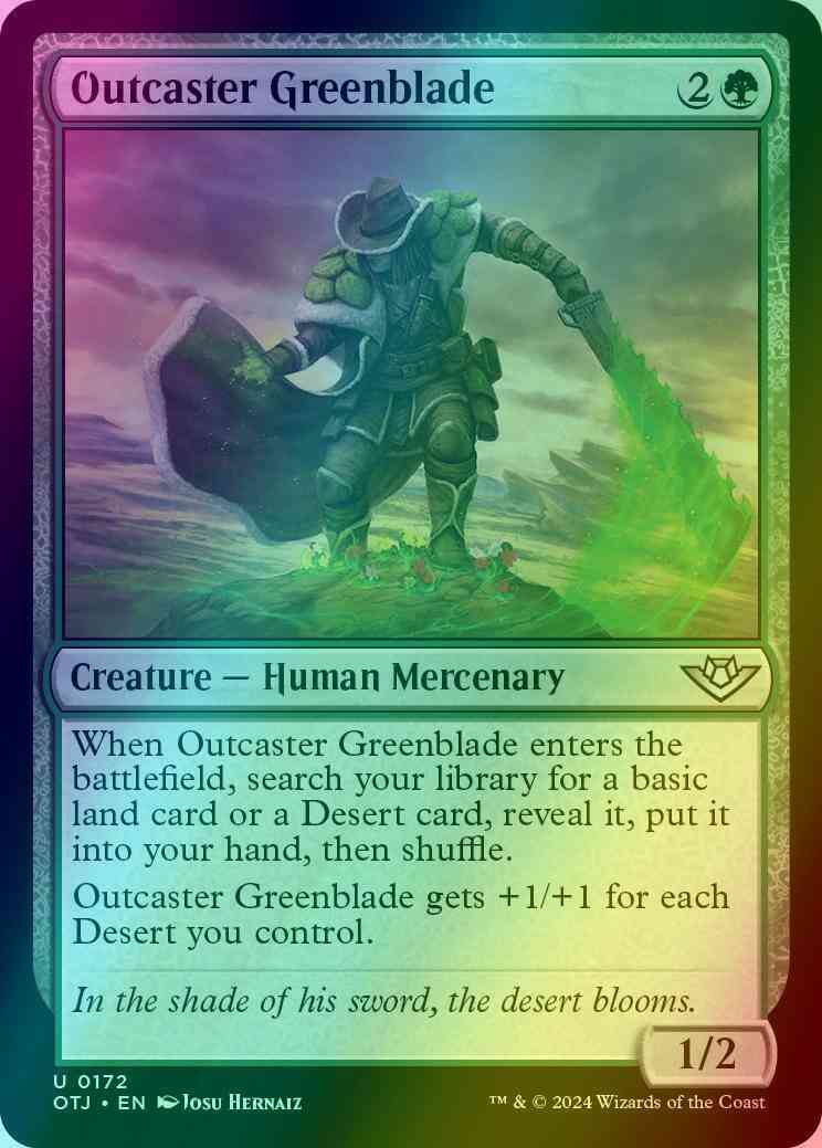 Outcaster Greenblade [172] [Outlaws of Thunder Junction] [Foil]
