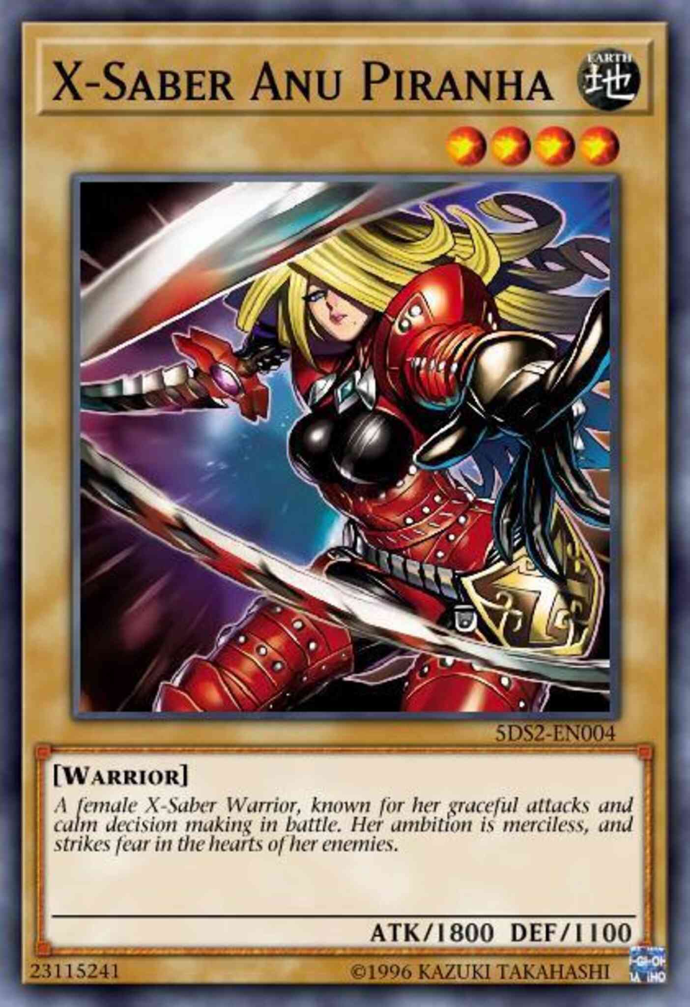 X-Saber Anu Piranha - 5DS2-EN004 - Common - 1st Edition