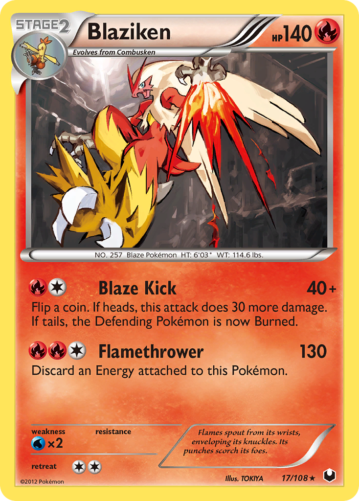 Blaziken - Cosmo Holo - 17/108 - Rare Holo [bw5-17] [Holo]