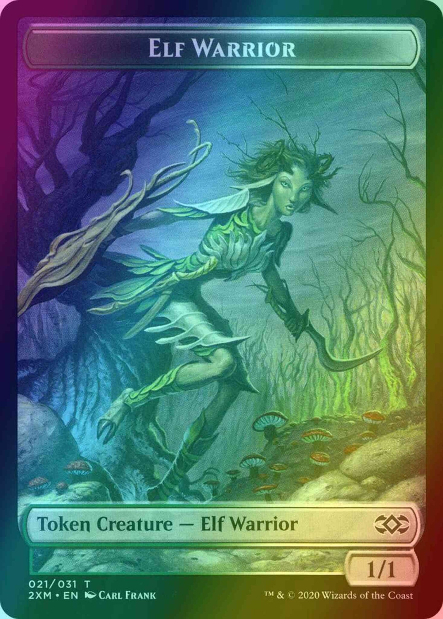 Elf Warrior Token (21) // Myr Token (07) [Double Masters Tokens] [Foil]