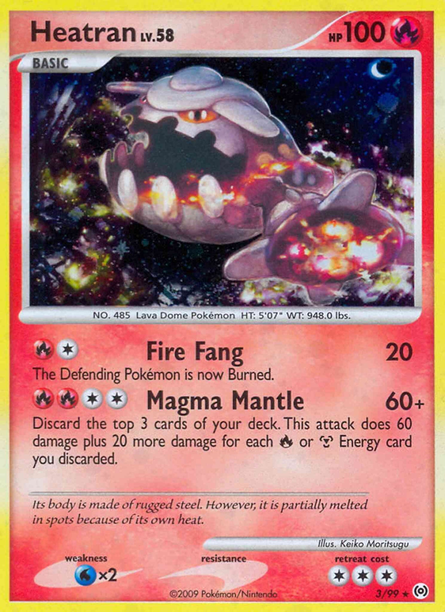Heatran - 3/99 - Rare Holo [pl4-3] [Holo]