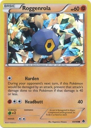 Roggenrola - Cracked Ice Holo - 49/98 - Common [bw2-49] [Holo]