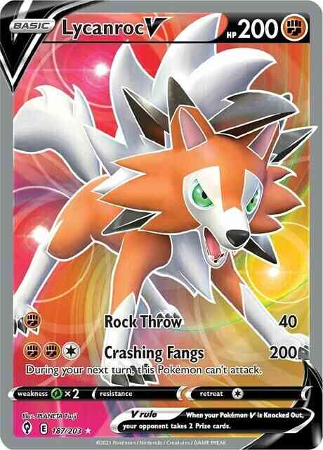 Lycanroc V - 187/203 - Rare Ultra [swsh7-187] [Ultra]
