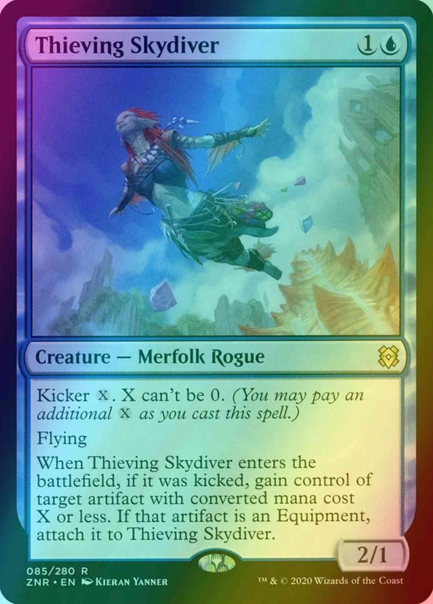 Thieving Skydiver [85] [Zendikar Rising] [Foil]