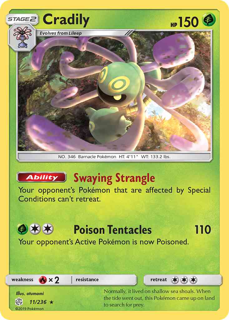 Cradily - 11/236 - Rare [sm12-11] [Reverse Holo]