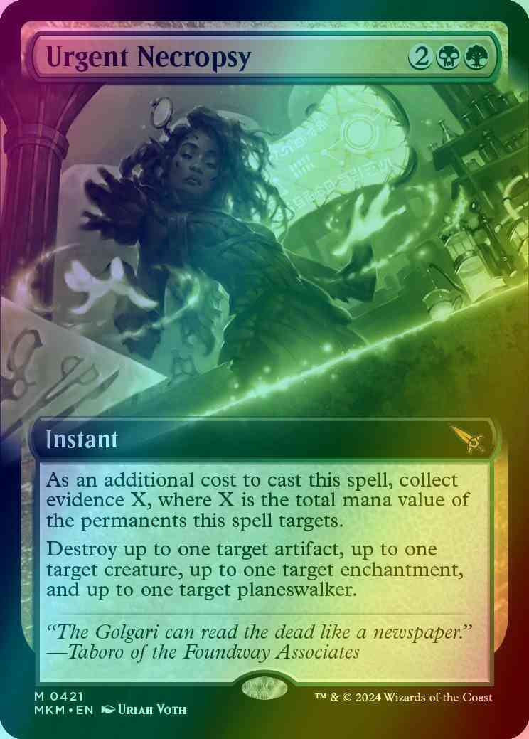 Urgent Necropsy [421] [Extended Art] [Murders at Karlov Manor] [Foil]