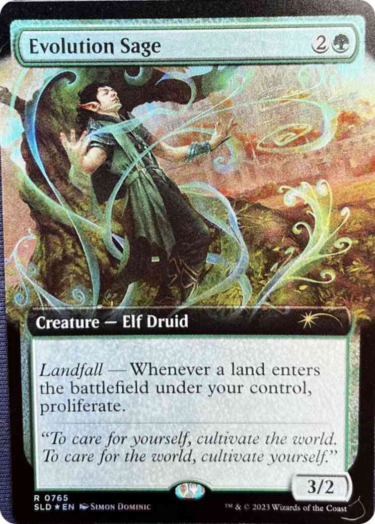 Evolution Sage [0765] [Extended Art] [Simon Dominic] [Secret Lair Drop] [Foil]
