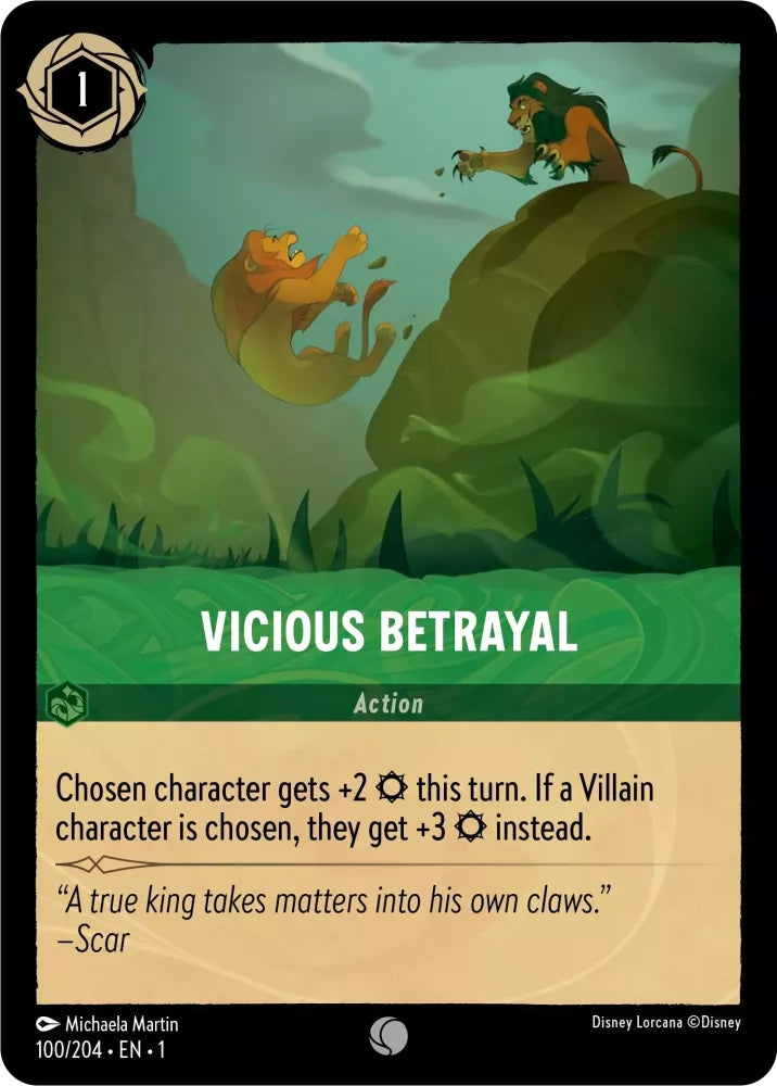 Vicious Betrayal - 100/204 [The First Chapter] [Non-Foil]