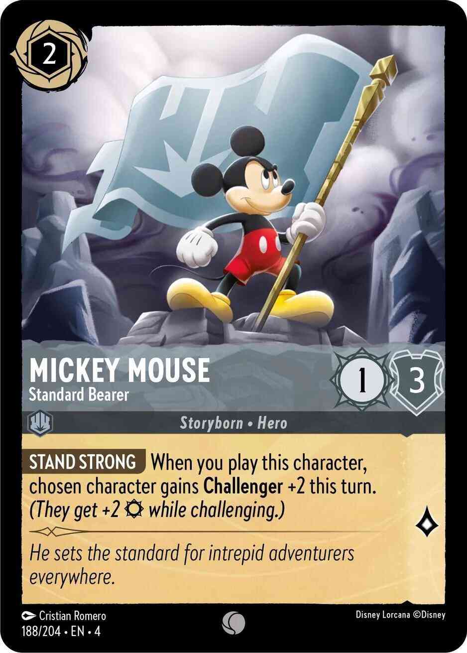 Mickey Mouse - Standard Bearer - 188/204 [Ursula's Return] [Cold Foil]