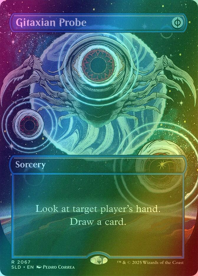 Gitaxian Probe [2067] [Borderless] [The Eyes Have It] [Secret Lair Drop] [Rainbow Foil]