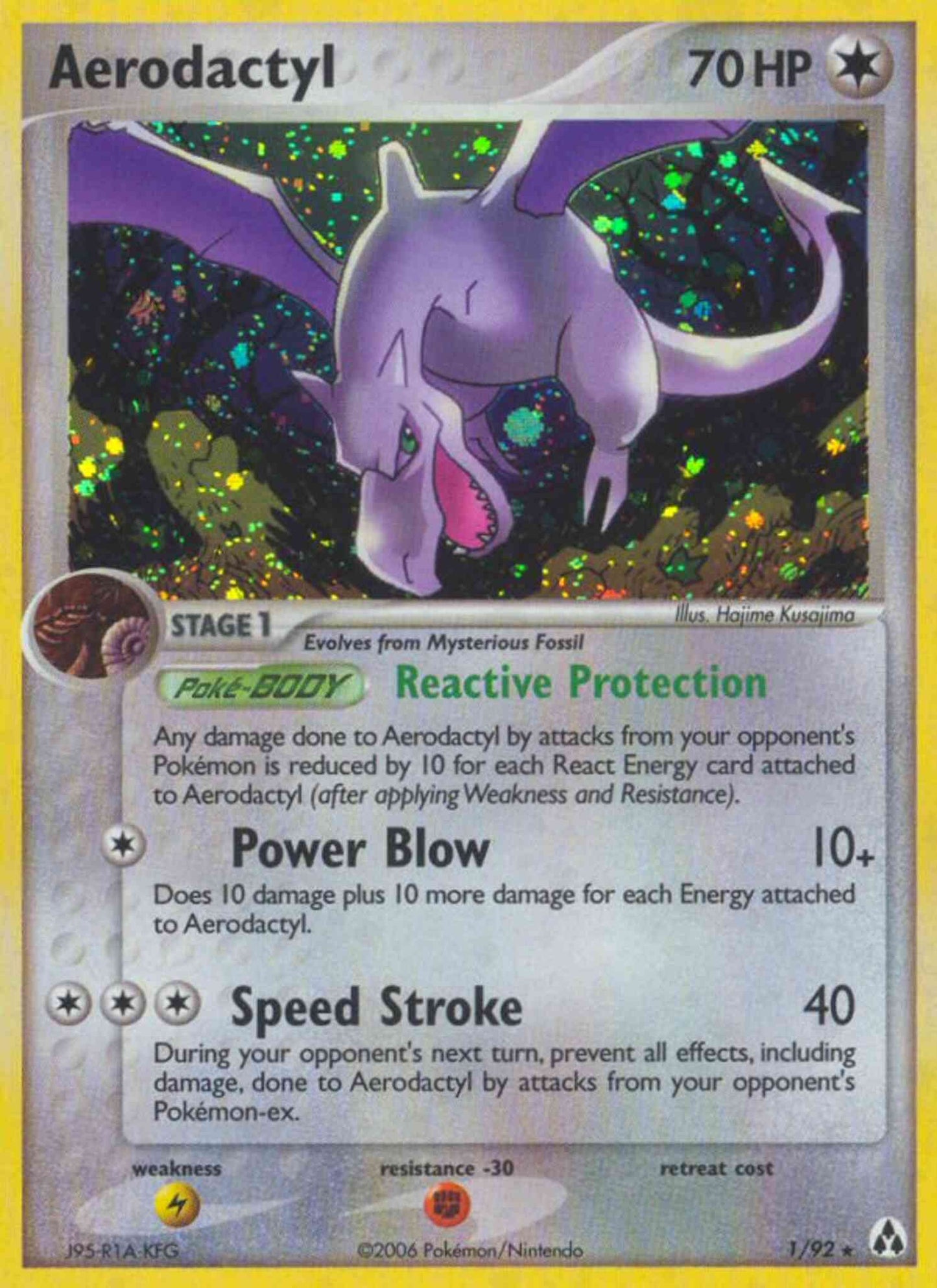 Aerodactyl - 1/92 - Rare Holo [ex12-1] [Reverse Holo]
