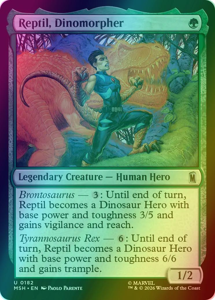 Reptil, Dinomorpher [182] [Marvel Super Heroes] [Foil]