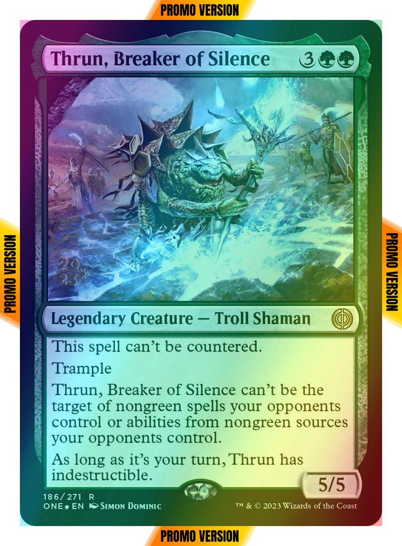 Thrun, Breaker of Silence [186s] [Prerelease] [Phyrexia: All Will Be One: Promos] [Foil]