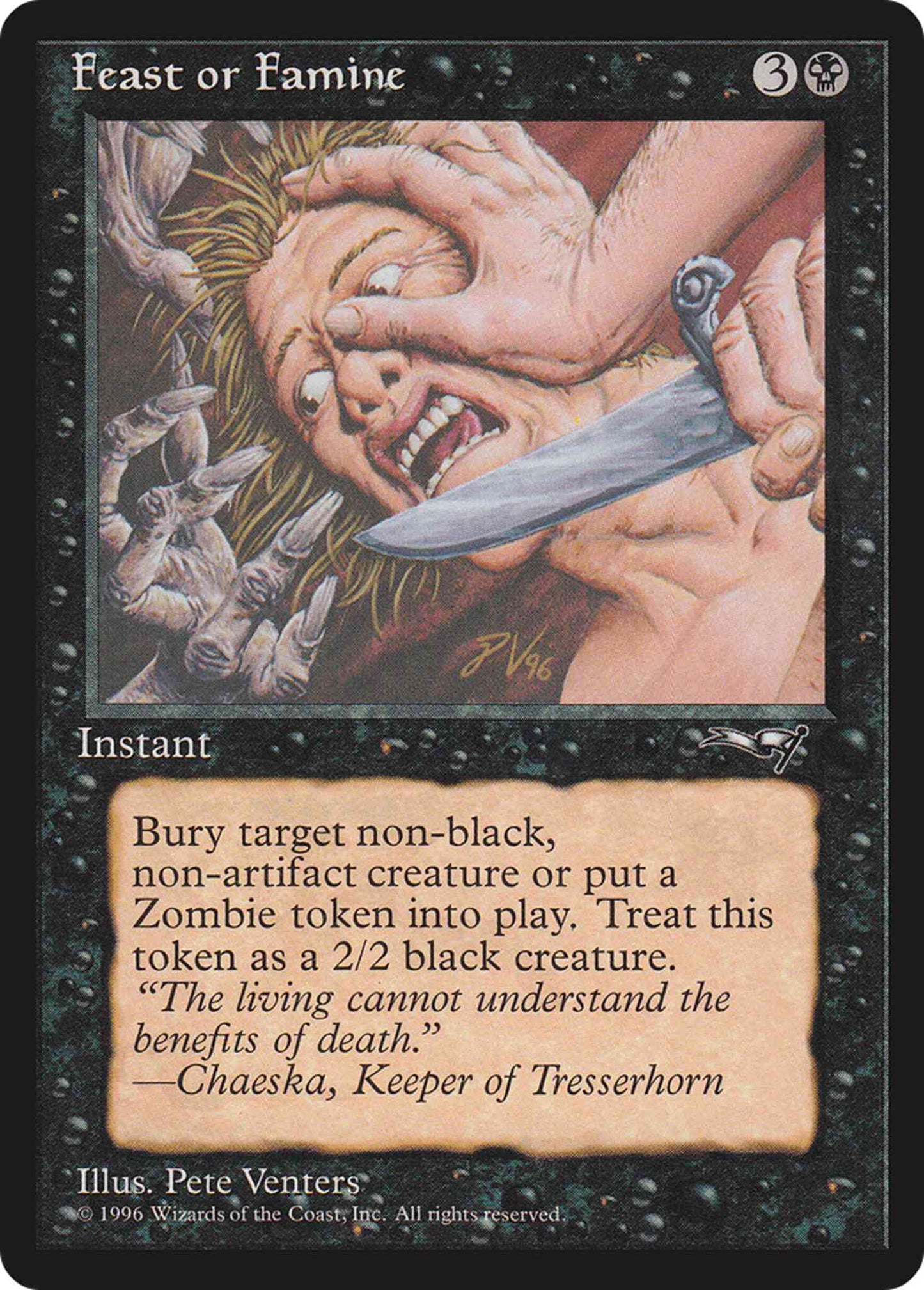 Feast or Famine [Knife] [49b] [Alliances] [Non-Foil]