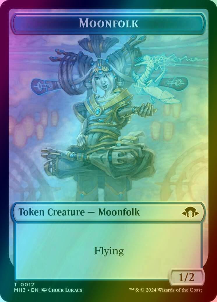 Moonfolk Token (12) // Servo Token (33) [Modern Horizons 3: Tokens] [Foil]
