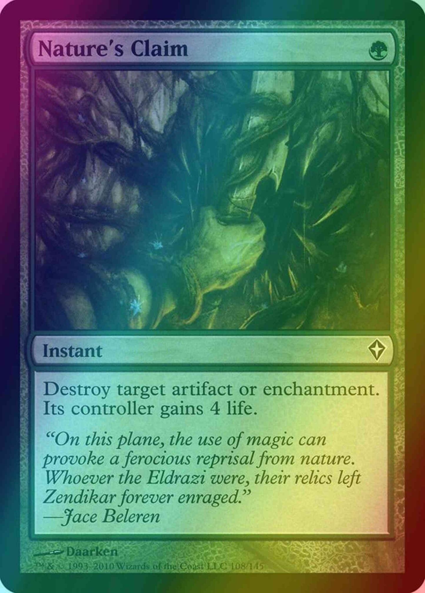 Nature's Claim [108] [Worldwake] [Foil]