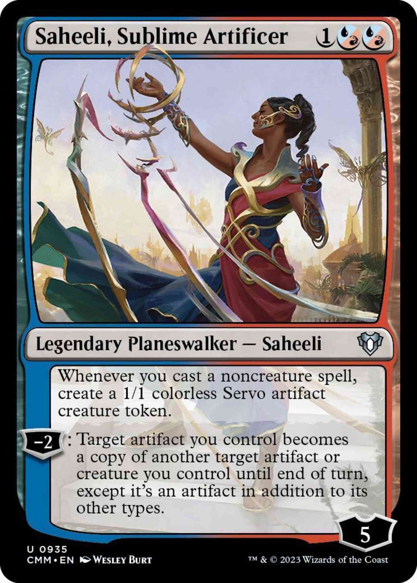 Saheeli, Sublime Artificer [935] [Commander Masters] [Non-Foil]