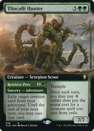 Tlincalli Hunter // Retrieve Prey [638] [Extended Art] [Commander Legends: Battle for Baldur's Gate] [Non-Foil]