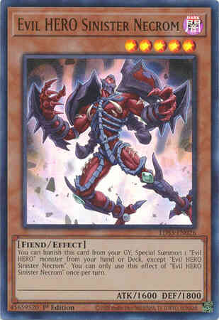 Evil HERO Sinister Necrom - Blue - LDS3-EN026 - Ultra Rare - 1st Edition
