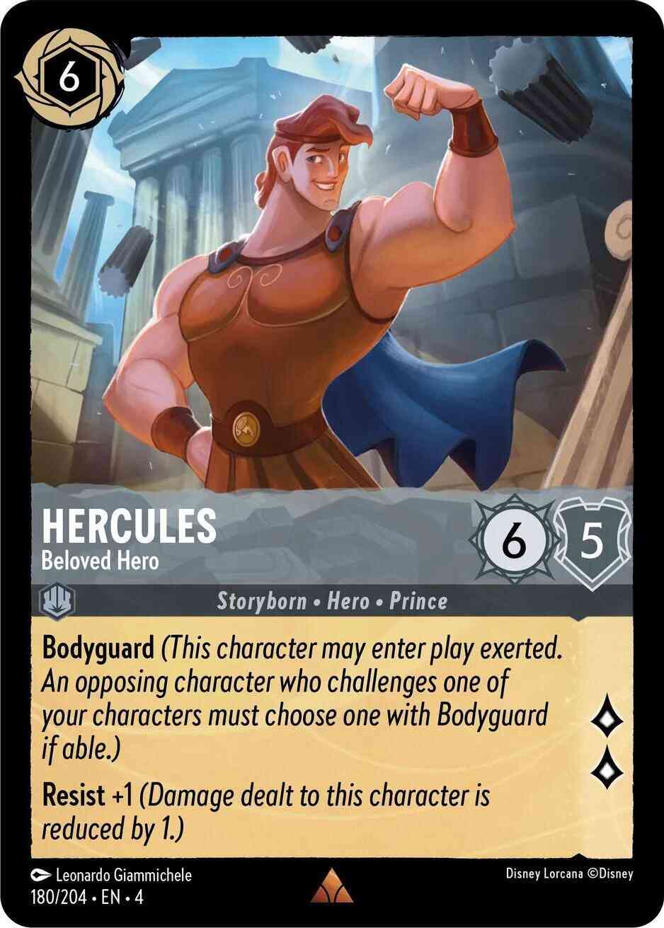 Hercules - Beloved Hero - 180/204 [Ursula's Return] [Non-Foil]